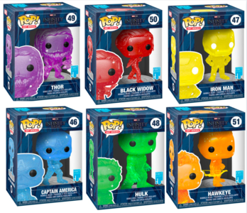 Marvel Avengers Infinity Saga Artist Series Funko Pop! Figures Complete Bundle (6) Outlet 100% Authentic