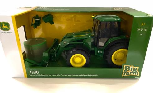 Big Farm 1:16 John Deere 7330 With Bale Mover And Bale Cheap Pice Outlet