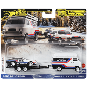 *Pre-Order* Hot Wheels - DMC Delorean & HW Rally Hauler - 2025 Team Transport Series Cheapest Pice Online
