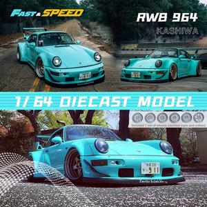 *Pre-Order* Fast Speed - Porsche 911 (964) RWB "Kashiwa" w/ Extra Set of Wheels Finishline