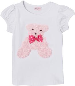 White Short Sleeve Shirt With White Bear Cheap Sale 2025