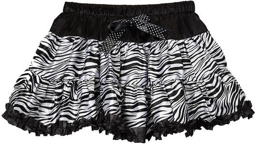 Zebra Satin Tutu With Black Trim Buy Cheap Clearance