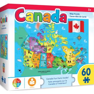 Explorers - Canada Map - 60pc Puzzle Browse Cheap Pice