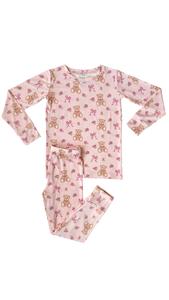 In My Jammers - Teddy Bear and Bows Two Piece Set Outlet Pices