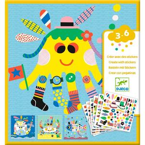 Djeco Create with Stickers- Sea Creatures Outlet Cheap Online