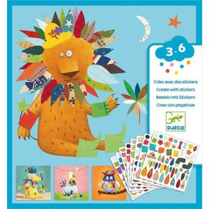 Djeco Create with stickers - Animals View Cheap Pice