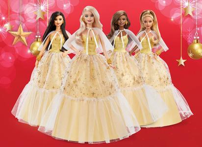 Barbie Signature Doll 35th Anniversary 2023 Holiday Doll Barbie (4) Complete Bundle Cheap Sale