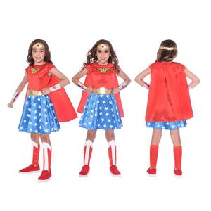 Costume di Carnevale Wonder Woman, Travestimento Bambine Cheap Low Shipping