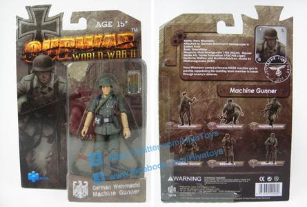 HIYA OURWAR Series 1/18 Scale 4 Inch MILITERY GERMAN WEHRMACHT  Machine Gunner Action Figure Cost Cheap Pice
