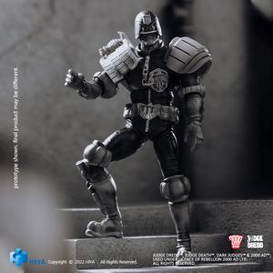 HIYA Exquisite Mini Series 1/18 Scale 4 Inch JUDGE DREDD Black and White Judge Dredd Action Figure Clearance Get Authentic