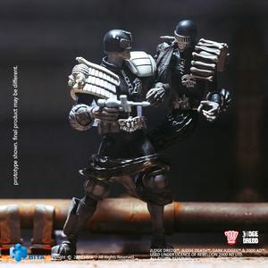 HIYA Exquisite Mini Series 1/18 Scale 4 Inch JUDGE DREDD SDCC Black and White Dredd VS Death Action Figure Buy Cheap Fake