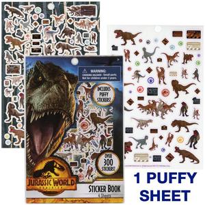 Jurassic World Sticker Book with Puffy Stickers 4 Sheet Deals Cheap Pice