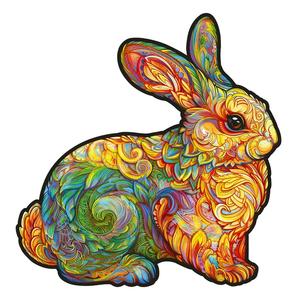 Precious Rabbit Wooden Puzzle Free Shipping Clearance Store