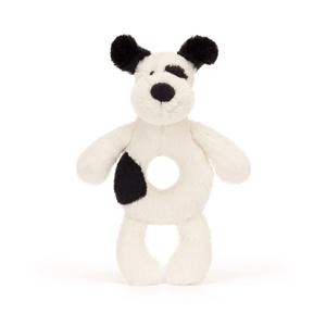 Bashful Black & Cream Puppy Ring Rattle Purchase Cheap Pice