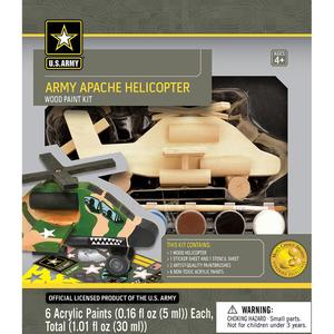 U.S. Army - Apache Helicopter Wood Paint Kit Cheap New Styles