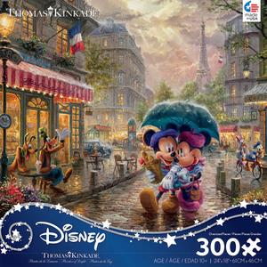 Thomas Kinkade Disney - Mickey & Minnie in Paris - 300 Piece Puzzle Genuine Cheap Online