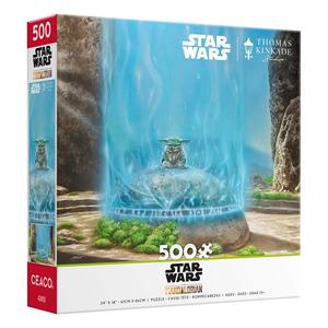 Thomas Kinkade Star Wars: The Mandalorian - A Force Within - 500 Piece Puzzle Countdown Package
