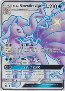 Pokemon - Alolan Ninetales GX - SV53/SV94 - Shiny Ultra Rare - Hidden Fates Series Free Shipping High Quality