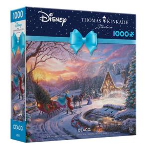 Thomas Kinkade Disney - Cinderella Bringing Home the Tree - 1000 Piece Puzzle Huge Surprise For Sale