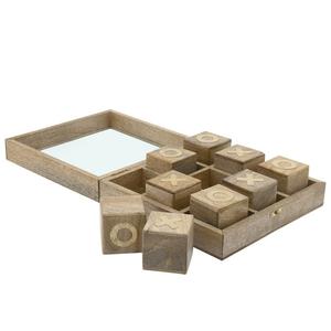 10" x 10" Wood and Brass Tic-Tac-Toe Game - Natural Discount Footlocker Pictures