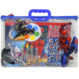 Spiderman 12 Piece Stationery in Zipper Tote Set Cheap Pice Outlet