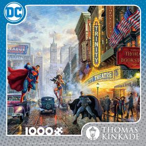 Thomas Kinkade DC Comics - Batman, Superman & Wonder Woman: The Trinity - 1000 Piece Puzzle Big Discount For Sale