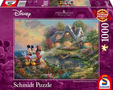 Thomas Kinkade Disney Mickey & Minnie Sweetheart Cove Jigsaw Puzzle (1000 Piece) View Cheap Pice