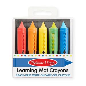 Learning Mat Wipe Off Crayons - 5 Colors Free Shipping 100% Guaranteed