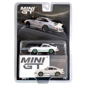 Mini GT - Porsche 911 Carrera RS 2.7 Grand Prix – White with Green Livery Discount