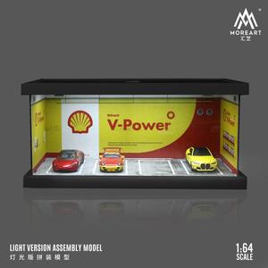 MoreArt - Parking Lot Scene Diorama "Shell" w/ Led Lighting *Pre-Order* Cheap With Mastercard