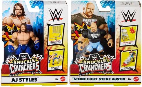 WWE Action figure Knuckle Crunchers con Accessori 100% Authentic For Sale