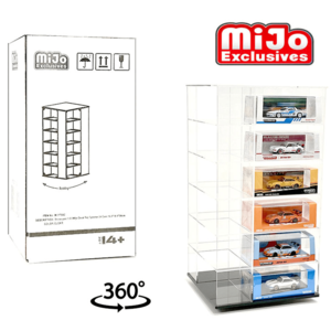 MJ Toys - Showcase 1:64 Large 24-Cars Display Desk Top Spinner with Cover Display Case Best Place To Buy