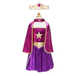 Superhero Star Dress Cape Headpiece Pink/Purple, Size 5-6 Choice For Sale
