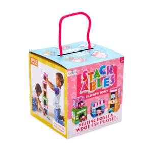 Stackables Nested Cardboard Toys & Cars - Rainbow Town Free Shipping Best Store To Get