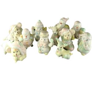3" Pastel and Ivory Snowman and Santa Claus Christmas Figurines Club Pack of 144 Cheapest Pice Cheap Online