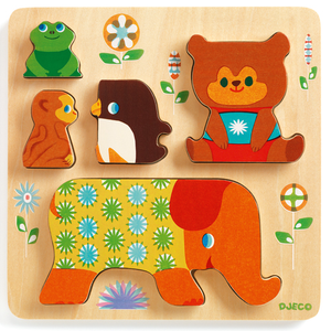 Djeco Wooden Puzzle- Woodypile 5pcs Free Shipping Marketable