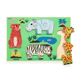 Djeco Wooden Puzzle- Coucou Tigre In China Online