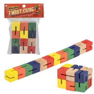 6" Wooden Twist Cube Cheap Pice Discount Authentic