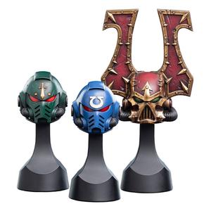 Warhammer 40k Dark Angels, Khorne Berzerker & Ultramarines Miniature Helmet Replicas Bundle Outlet Wiki