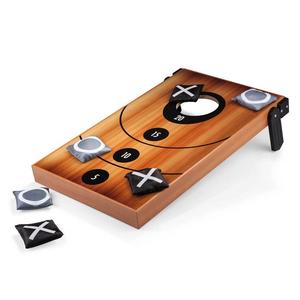 Mini Bean Bag Throw Game, Wood Grain with Bean Bag Toss and Tic Tac Toe Designs Clearance Online Online