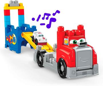 Mega Bloks - Camion monta e sfreccia con blocchi per costruire, suoni realistici e pista da corsa per Bambini 1  Anni Sale Cost