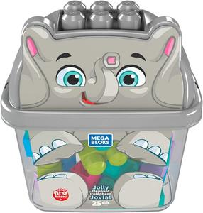 Mega Bloks - Secchiello Costruzioni Elefante da 25 Mattoncini Get Authentic