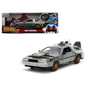 Jada Toys - Back To The Future Part III Time Machine - Rail Version w/ Working Lights *1/24 Scale* Buy Cheap For Cheap