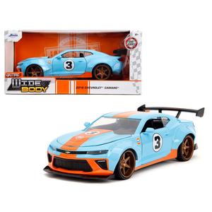Jada Toys - 2016 Chevrolet Camaro - Gulf - 2023 Widebody Bigtime Muscle Series *1/24 Scale* Sale Manchester