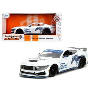 Jada Toys - 2024 Ford Mustang Dark Horse – White - 2023 Bigtime Muscle Series *1/24 Scale* Sale Free Shipping
