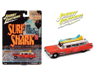 Johnny Lightning - 1959 Cadillac Ambulance - 2022 Surf Shark Series *Hobby Exclusive* Free Shipping Hot Sale