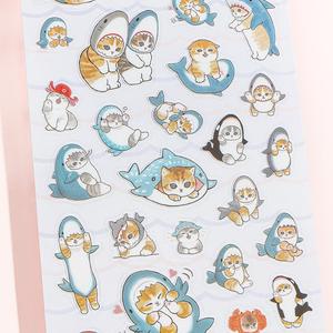 Mofusand Shark Cat Stickers Authentic