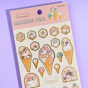 Mofusand Golden Neko Ice Cream Masking Stickers Best Pices
