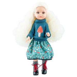 Las Amigas Doll with Articulated Joints- Cécile with Mushroom Sweater and Skirt Finishline Sale Online