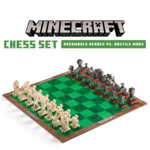 Minecraft Chess Set Overworld Heroes vs. Hostile Mobs Buy Cheap Cheap